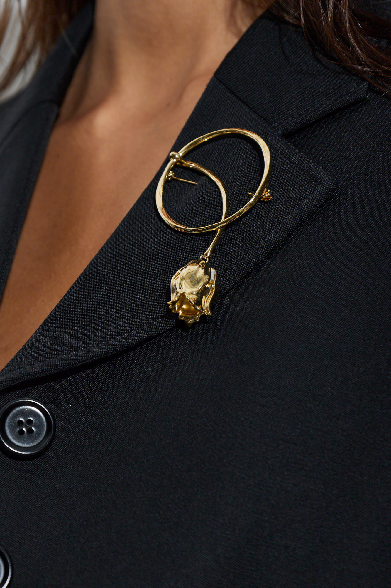 Chloé Brass brooch 'Tulip' | Women's | Vitkac